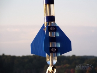 The Self Aligning Fins are shown here just before launching in a test flight.