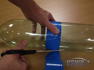 Neatly trim the Duct Tape when it overlaps the starting point by one to two inches.