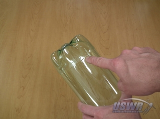 You will notice that many bottles have a mold line indicating the end of the cylindrical sides. Use this to guide your cuts, or refer to our Bottle Cutting Tutorial to mark your own cut lines.