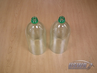 Cut the second bottle the same way.