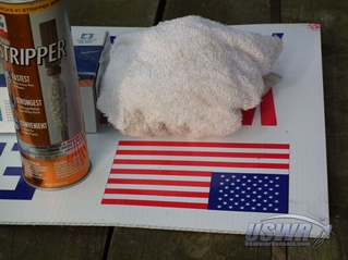 A good supply of rags and paper towels will be needed for this tutorial.