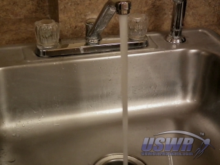 Allow water to flow until it reaches maximum temperature.
