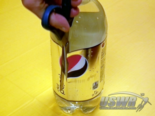 Wait a few seconds and then slice label lengthwise.