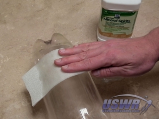 Clean off any glue residue.