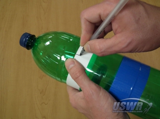 Measure the circumference of a rocket by wrapping it in a strip of paper and marking the stripwith a pen. The strip can be unwrappd and the distance between the marks is the circumference.