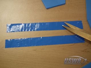If the tape is wider than needed, cut it lengthwise into thinner strips.