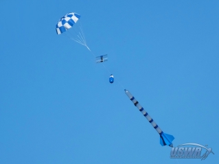 Hybrid Deploy System demonstration flight with a Large Parachute.