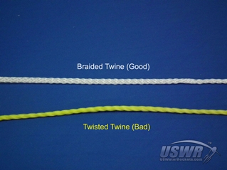 Cut 4 shroud lines from braided twine. Try and avoid twisted twine if possible.