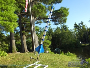 The Radial Deploy system prior to launch on a development test flight.