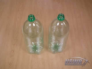 You will need two or more identical diameter bottles to make the sleeve joint splice. Remove the lables and clean the bottles as explained in our Bottle Preparation Tutorial.