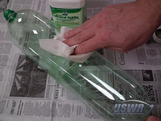 Use Mineral Spirits to clean off any excess or smeared adhesive before it cures.