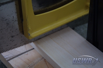 Use a miter box or saw to make straight cuts.