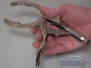 Purchase a pair of locking pliers which will fit over the collar diameter and lock closed.