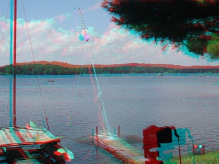 Water Rocket launches while towing our innovative Chase Camera in stereoscopic 3D using Red/Blue Anaglyph technique