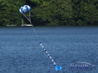 Water Rocket heading for splashdown in Galway Lake.